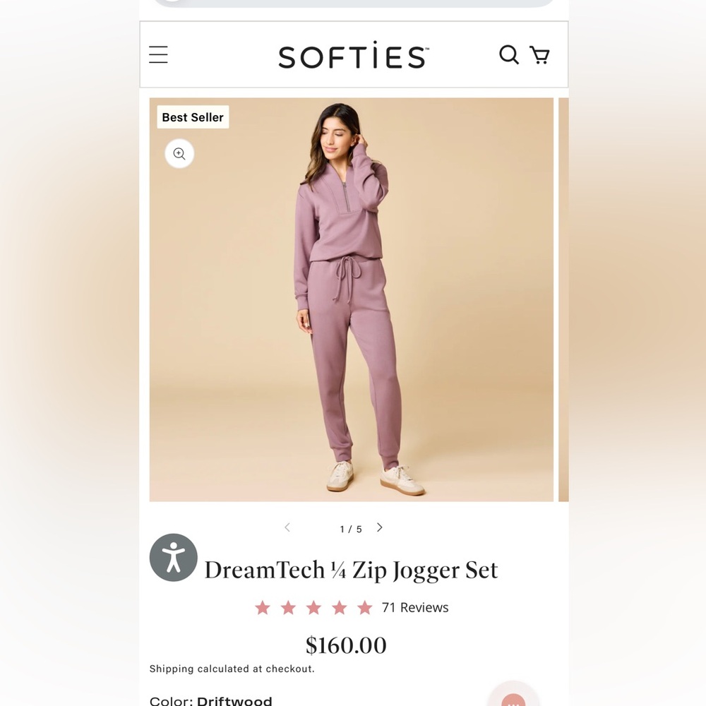 Softies 1/4 Zip Jogger set